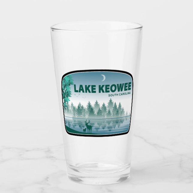 Lake Keowee South Carolina Hjort Glaskopp (Framsida)