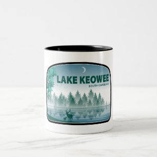 Lake Keowee South Carolina Hjort Två-Tonad Mugg