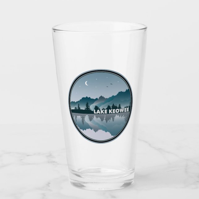 Lake Keowee South Carolina-reflektion Glaskopp (Framsida)