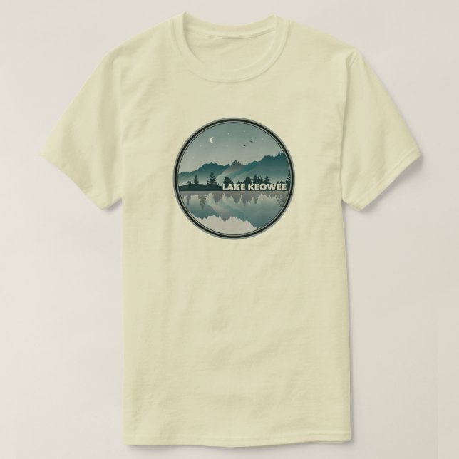 Lake Keowee South Carolina-reflektion T Shirt (Design framsida)