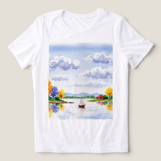 Lake landscape t shirt (Design Framsida)