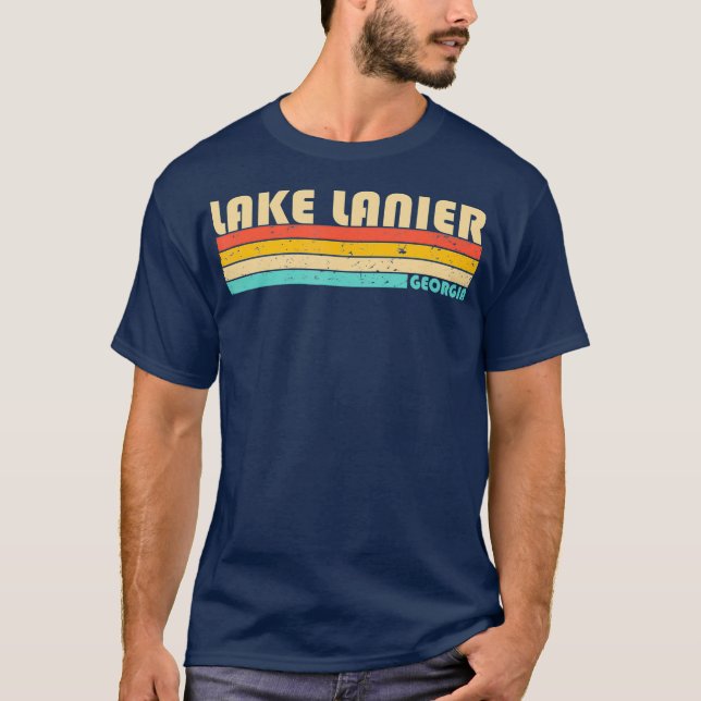 LAKE LANIER GEORGIA Funny Fishing Camping Summer T Shirt (Framsida)
