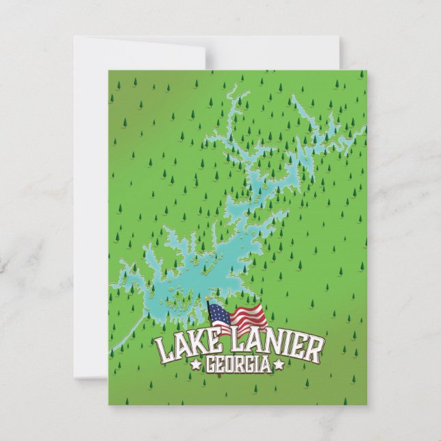 Lake Lanier Georgia Karta (Framsida)