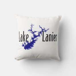 Lake Lanier Georgia Sjökarta Båtturer och Fiske Kudde