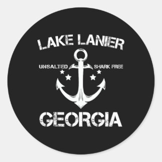Lake Lanier Georgien Roligt Fiske Camping Sommar G Runt Klistermärke
