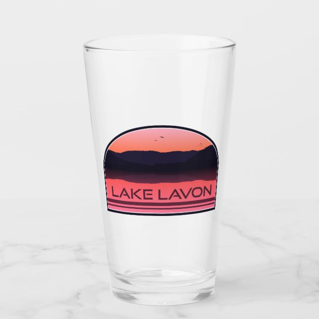 Lake Lavon Texas Red Sunrise Glaskopp (Framsida)