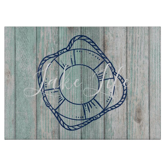 Lake Life & Livräddare Blå Trä   (Framsidan)