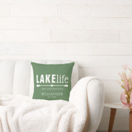 Lake Life Paddlar Grön Kudde