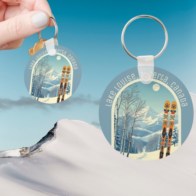 Lake Louise Alberta Kanada skidestination Nyckelring (Skapare uppladdad)
