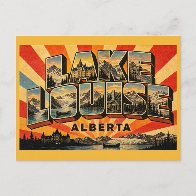 Lake Louise Alberta Turkos Ädelsten Vykort (Framsida)