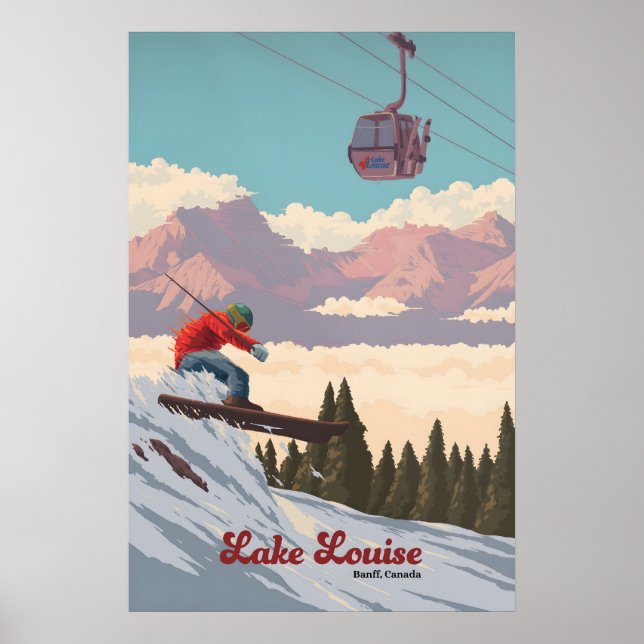 Lake Louise Banff Kanada Skidort Resa Affisch (Framsidan)