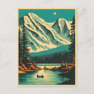 Lake Louise Banff Nationalpark Retro Resa Vykort