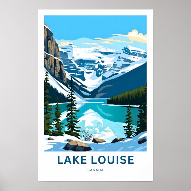 Lake Louise Canada Travel Print Poster (Framsidan)