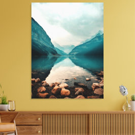 Lake Louise, Kanada. Panorama Landskap Canvastryck