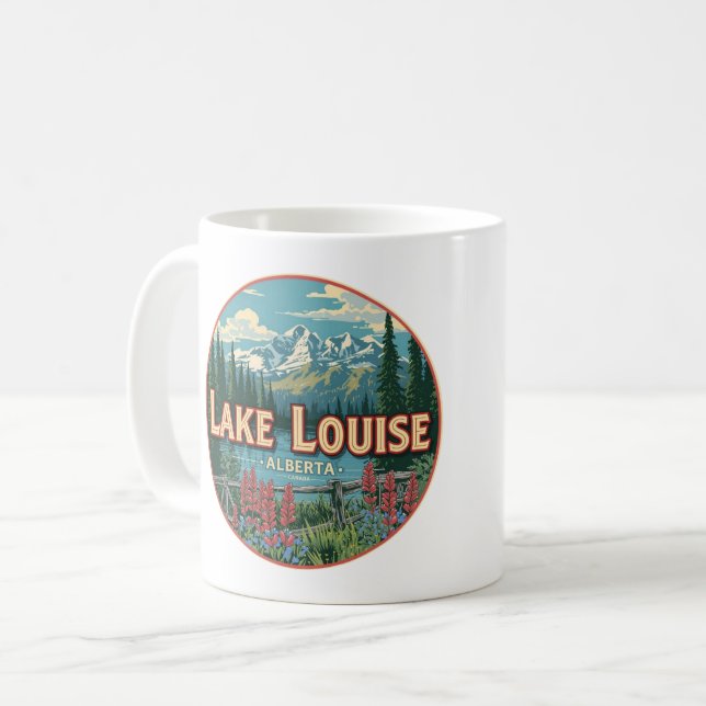 Lake Louise Kanada Resa Present Banff Nationalpark Kaffemugg (Framsida vänster)
