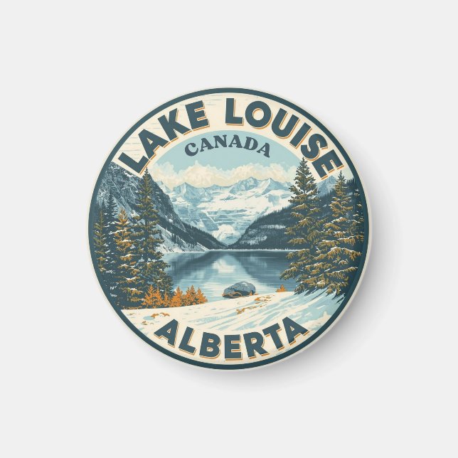 Lake Louise Kanada Resa Present Banff Nationalpark Magnet (Framsidan)