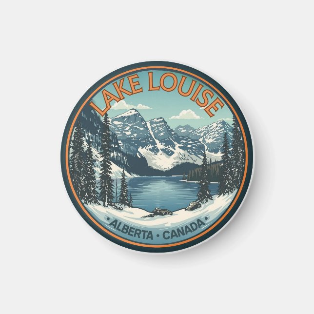 Lake Louise Kanada Resa Present Banff Nationalpark Magnet (Framsidan)