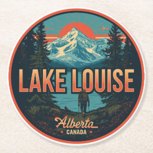Lake Louise Kanada Resa Present Banff Nationalpark Underlägg Papper Rund
