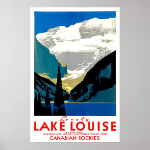 Lake Louise, Kanadensiska Klipporna, Kanada, vinta Poster