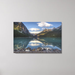 Lake Louise vid soluppgång, Banff National Park, Canvastryck