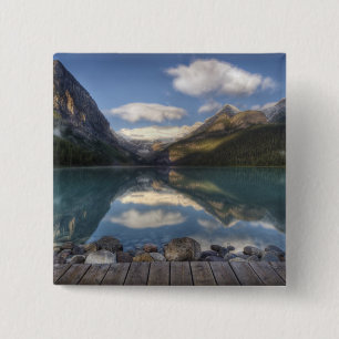 Lake Louise vid soluppgången, Banff National Park, Knapp