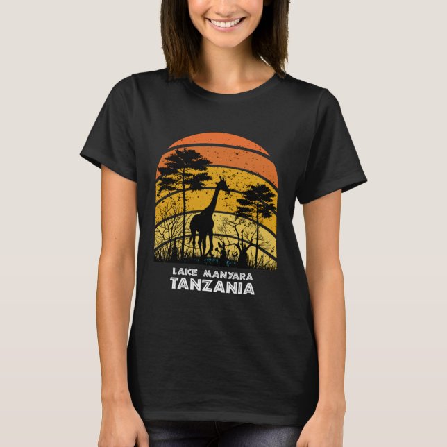 Lake Manyara, Tanzania Safari National Park Game R T Shirt (Framsida)