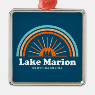 Lake Marion South Carolina Regnbåge Julgransprydnad Metall