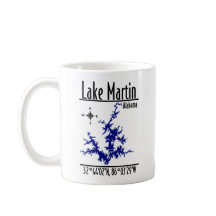 Lake Martin Alabama Blå Nautilsk Kaffe Mugg