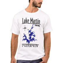 Lake Martin Alabama Blå Nautilsk Kartkoordinater