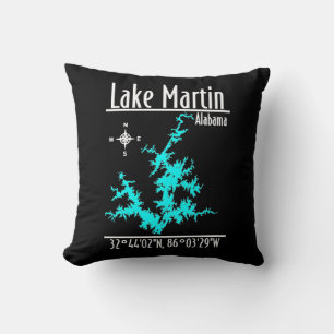 Lake Martin Alabama Karta Kastkudde Kudde