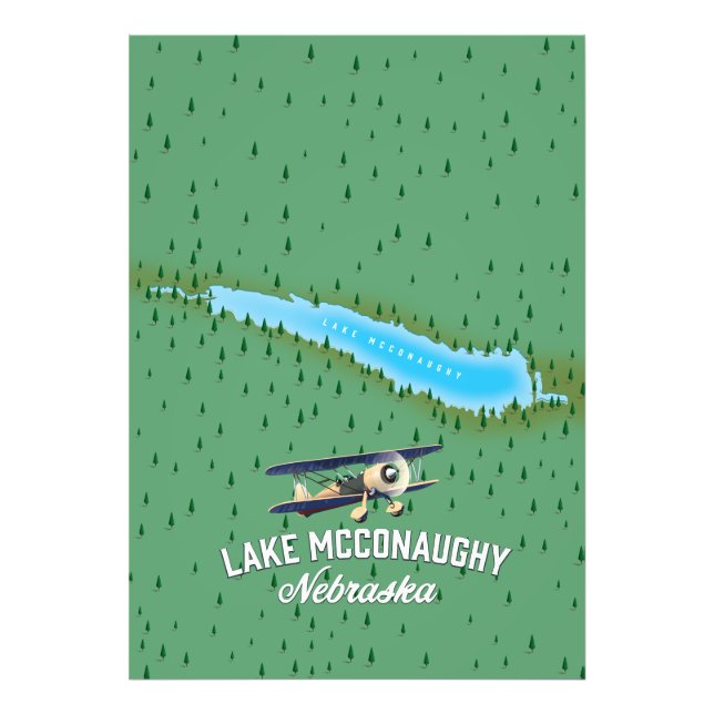 Lake McConaughy Nebraska resebroschyr Fototryck (Framsidan)
