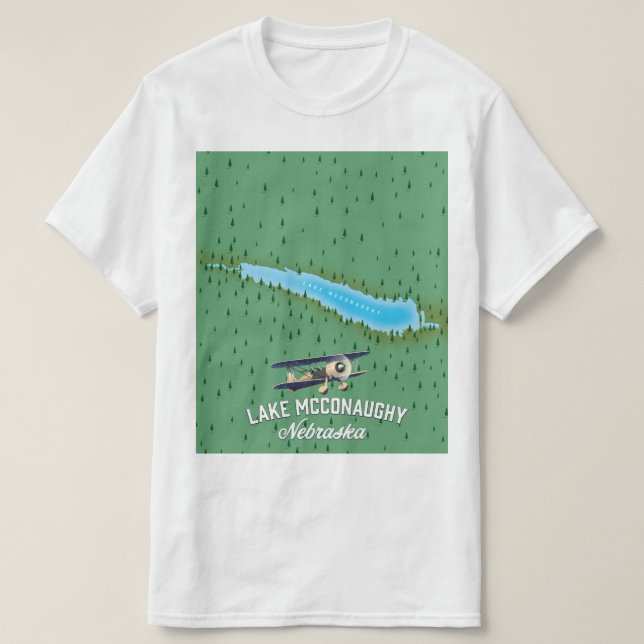 Lake McConaughy Nebraska resebroschyr T Shirt (Design framsida)
