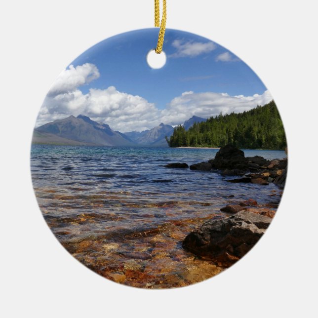 Lake McDonald I Julgransprydnad Keramik (Framsidan)