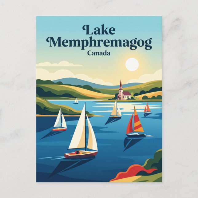 Lake Memphremagog Kanada Vykort (Framsida)