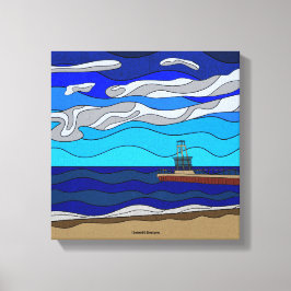 Lake Michigan - Canvastryck (12"x12")
