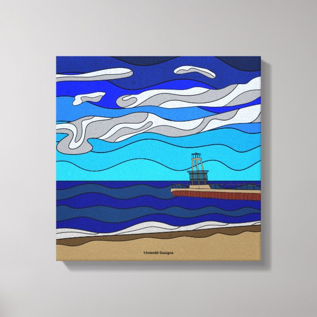 Lake Michigan - Canvastryck (14"x14") (Framsida)