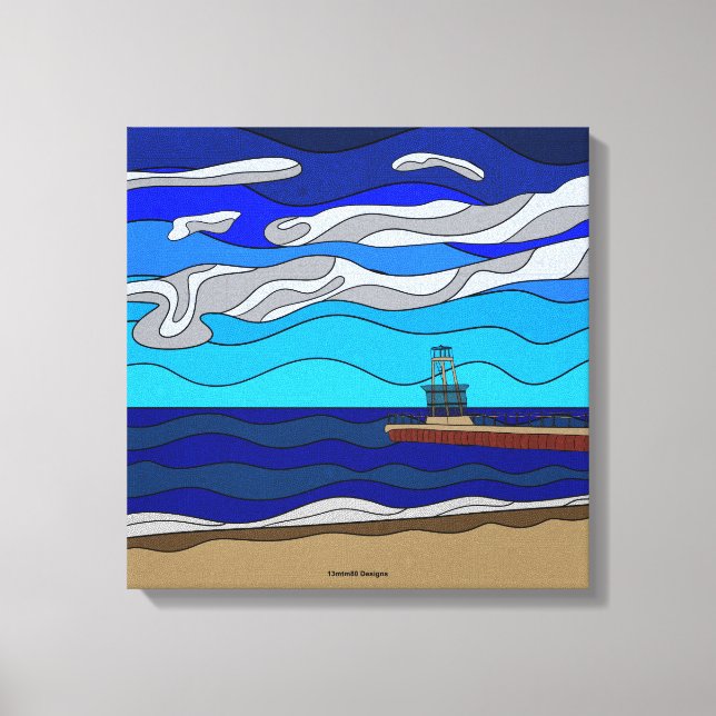 Lake Michigan - Canvastryck (16"x16") (Framsida)