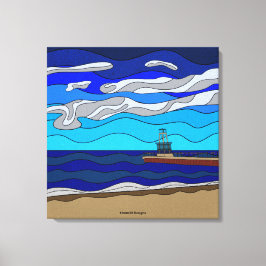 Lake Michigan - Canvastryck (24"x24")