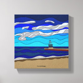Lake Michigan - Canvastryck (8"x8")