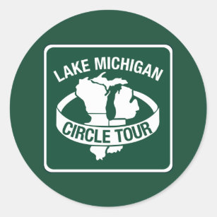 Lake Michigan cirklar turnerar, undertecknar, Runt Klistermärke
