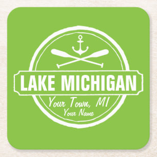 Lake Michigan den beställnings- townen, namn, Underlägg Papper Kvadrat