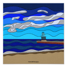 Lake Michigan - Fotoavtryck 12"x12"