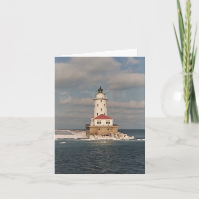 Lake Michigan fyr Notecards Kort (Framsida)