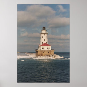 Lake Michigan fyraffisch Poster