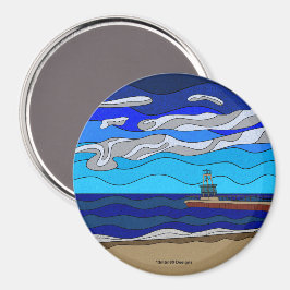 Lake Michigan - Magnet (cirkel)