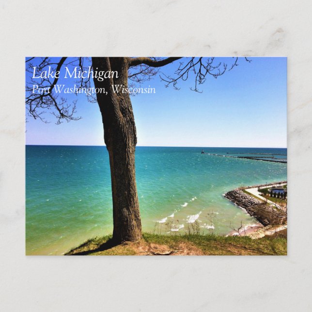 Lake Michigan, Port Washington, WI vykort (Framsida)