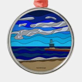 Lake Michigan - Premium Ornament (cirkel)