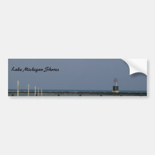 Lake Michigan Shores Beacon Light Bildekal