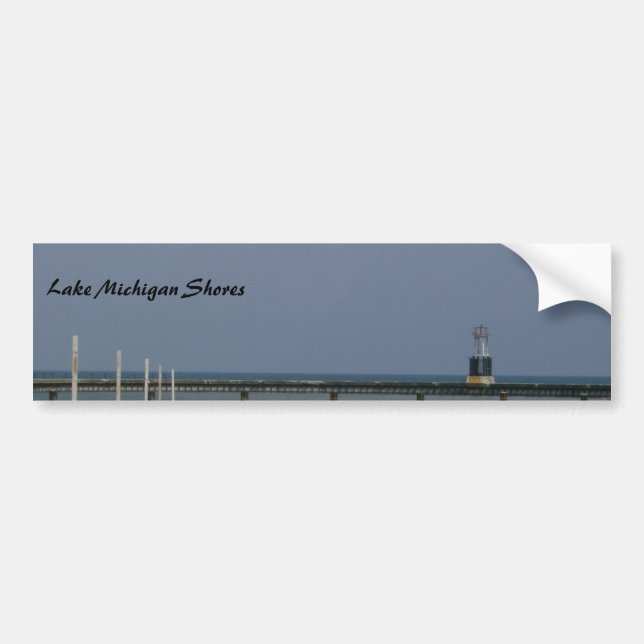 Lake Michigan Shores Beacon Light Bildekal (Framsidan)
