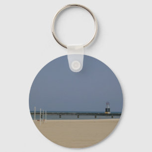 Lake Michigan Shores Beacon Light Nyckelring